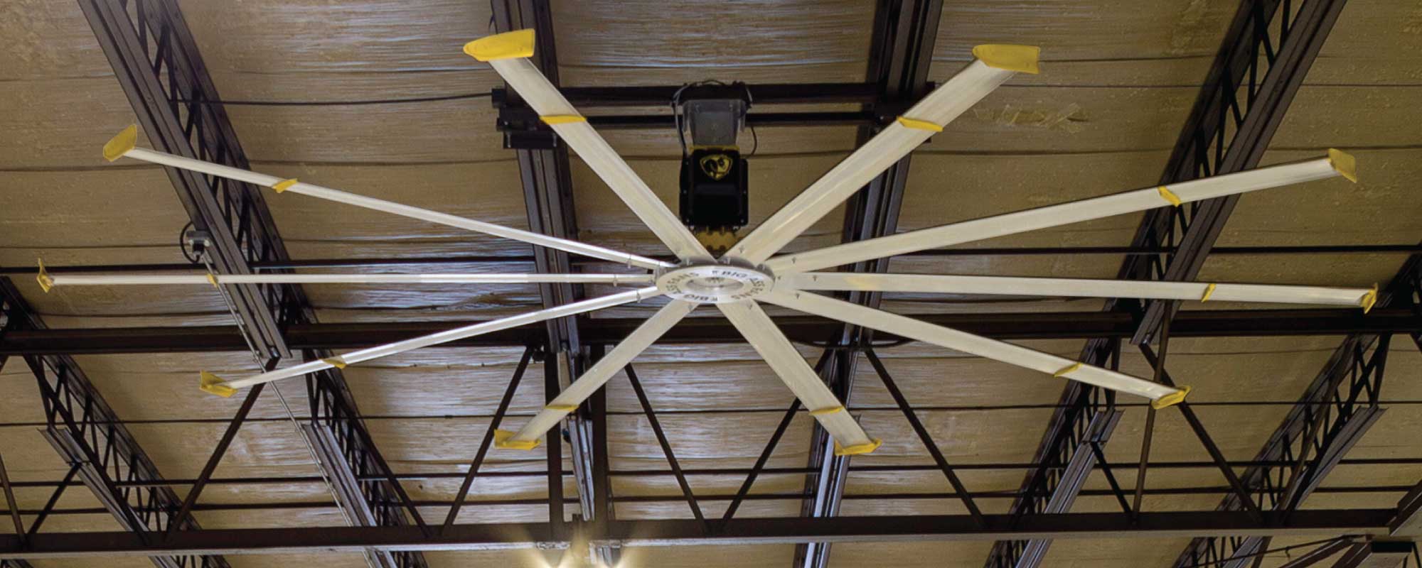 High-Volume Low-Speed Fan for a Warehouse